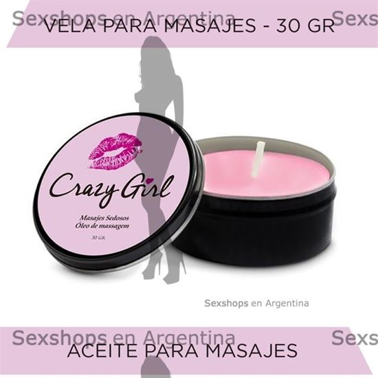 Vela para masajes crazy girl 30gr